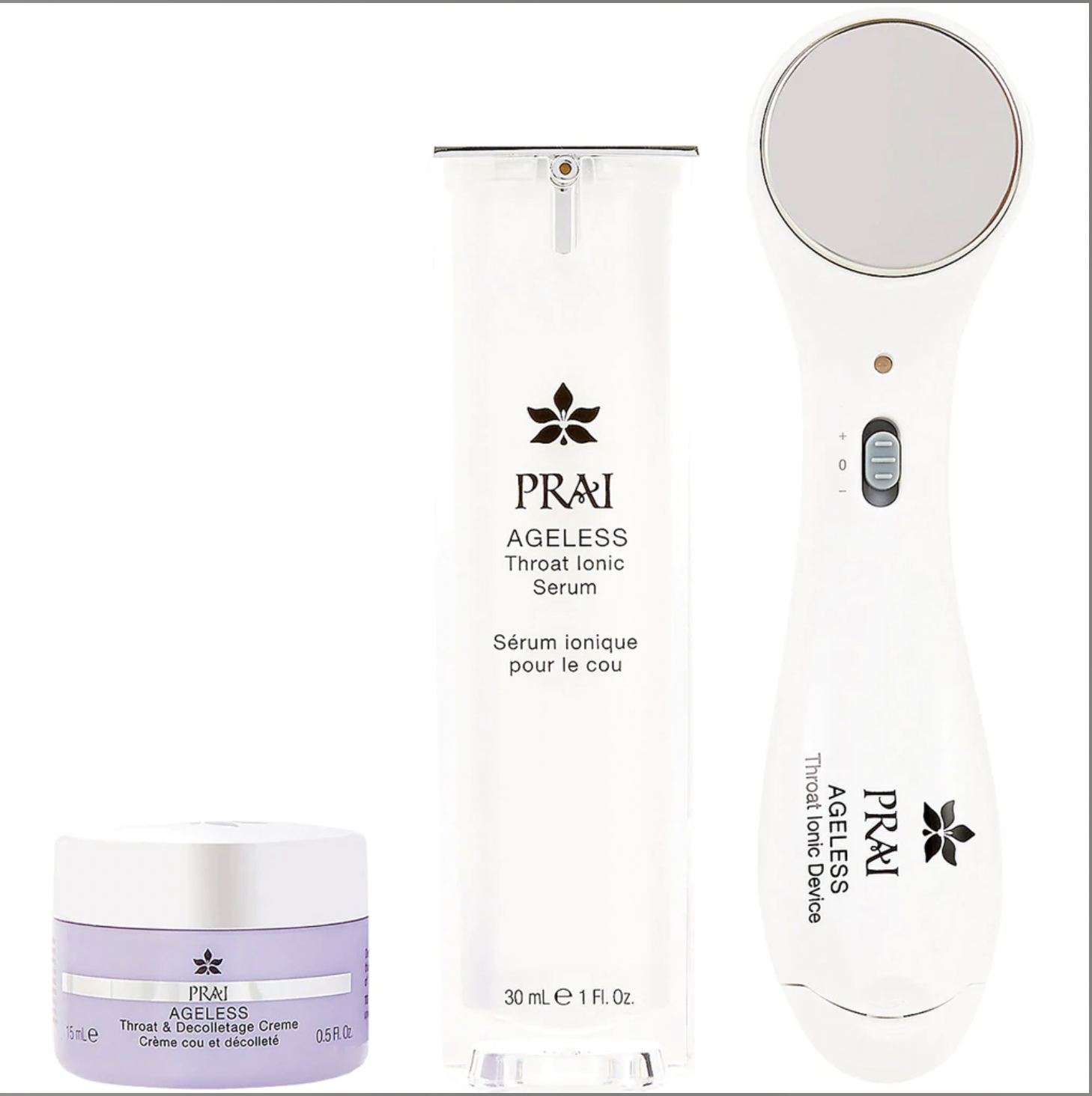 PRAI Beauty Ageless Ultimate Neck Lift Throat Ionic Device & Serum